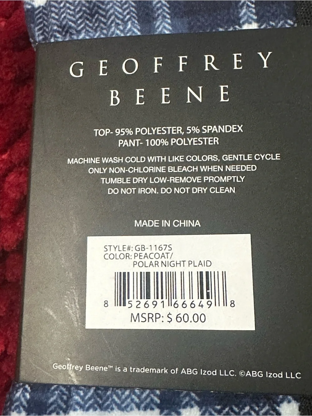 Geoffrey Beene Navy Men’s Super Soft Lounge Set